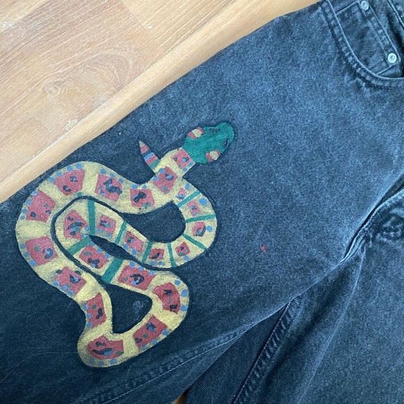 Handpainted Mom Jeans - Picture 3 of 3